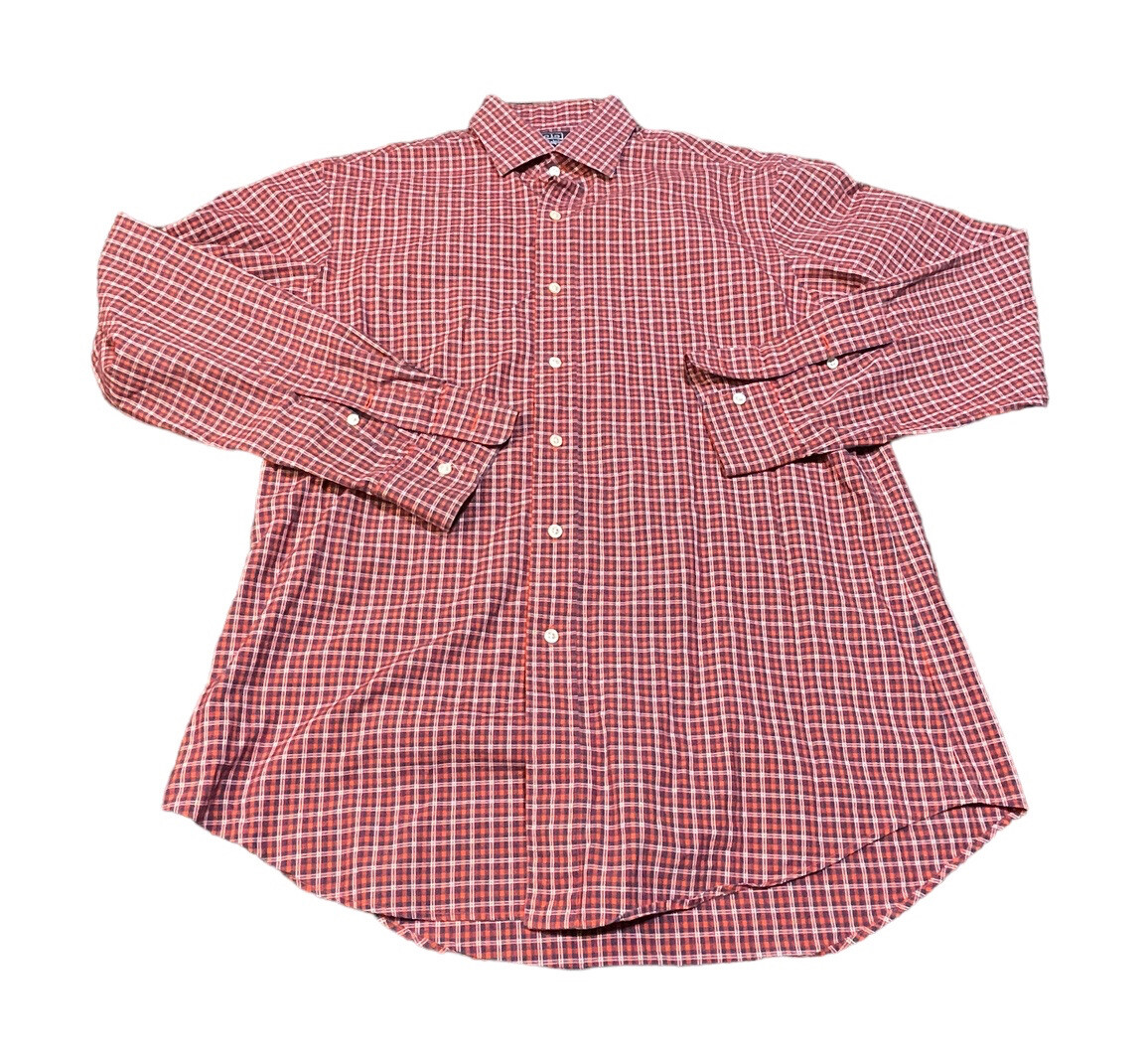 Vintage Polo Ralph Lauren Regent Custom Fit Men’s Large Plaid Button Up Shirt