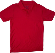 Nautica Casual Red Boy's Polo Size: L/G 14/16 School Uniform Easy Care Stretch