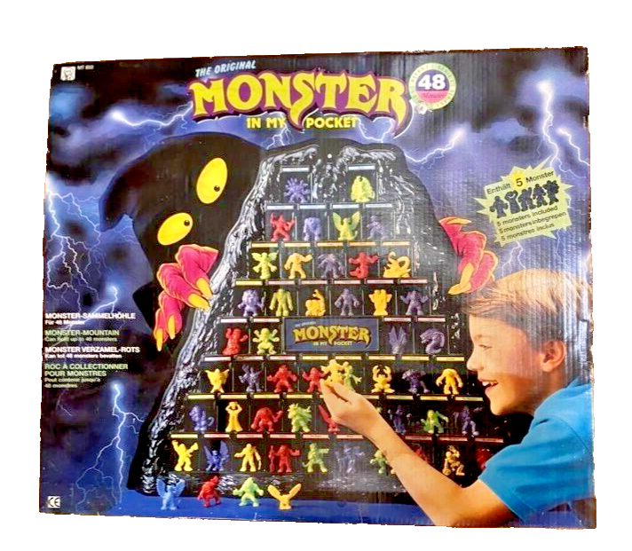 Monster in my pocket mimp Volcano mountain Display with used box