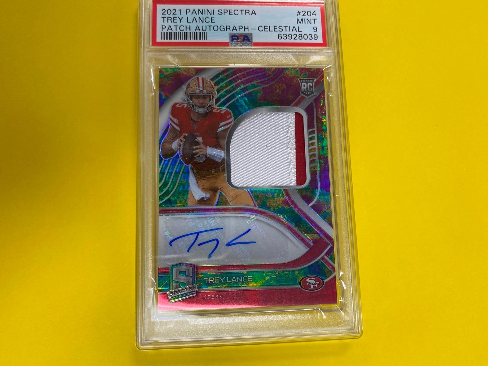 Trey Lance Panini Spectra #204 Patch Autograph-Celestial