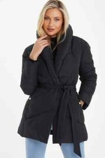 Quiz Black Winter Jacket Size 8 New With Tag