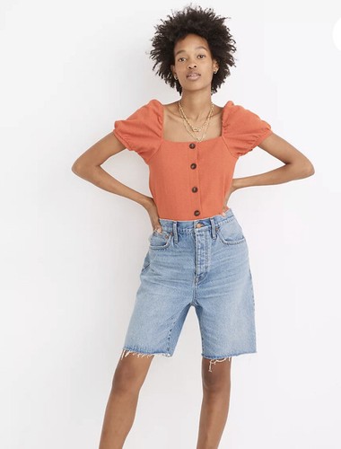 BAGGY DENIM BERMUDA JEAN SHORTS MD745 