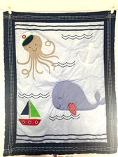 Parents Choice Walmart Octopus Captain Hat Whale Anchors Baby Blanket Comforter