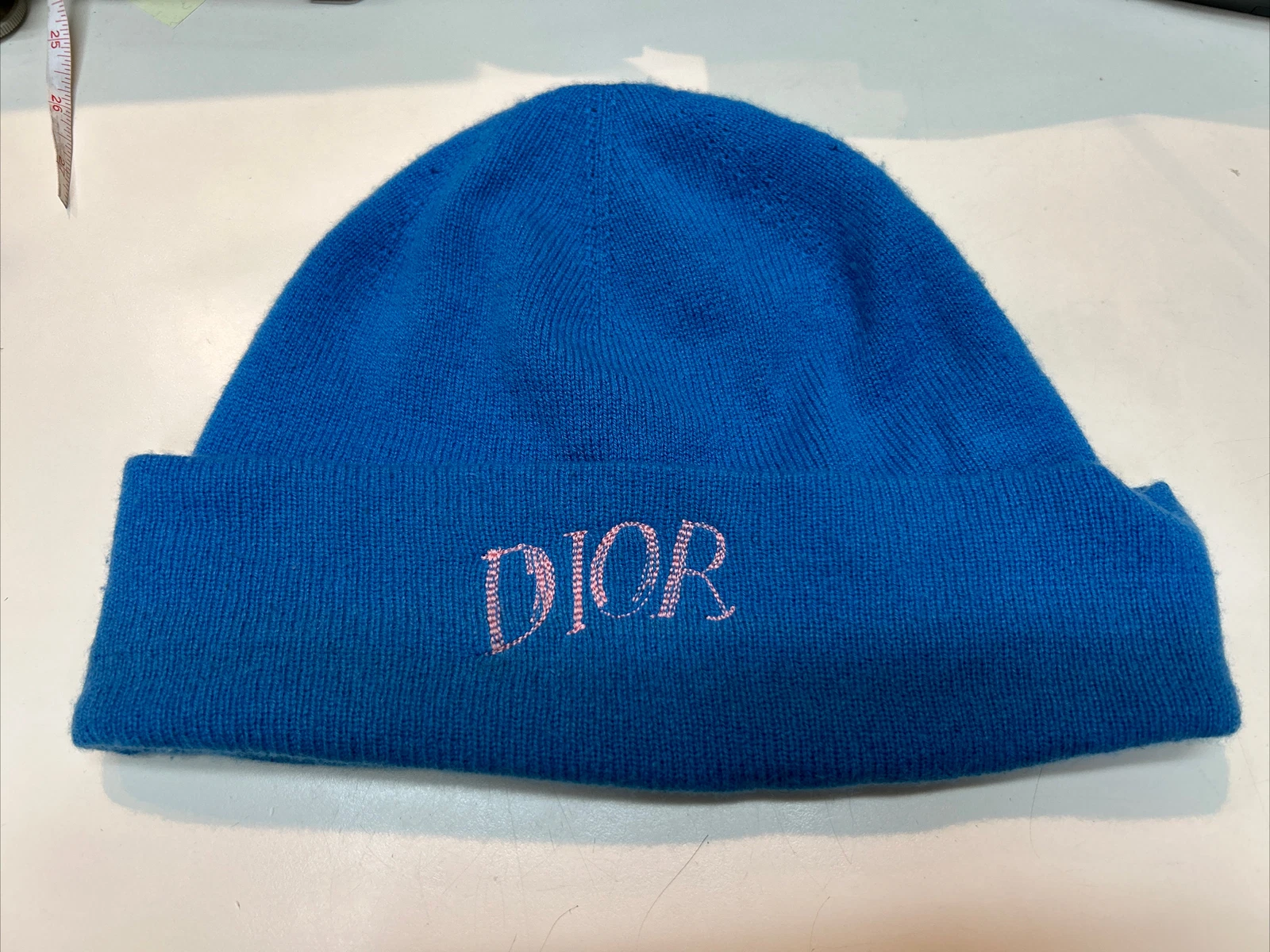 Beanie homme imprimé cachemire bleu taille moyenne