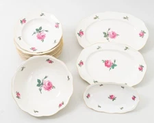 14 Krister Germany KPM China Pink Rose Serving Dishes 11 Bowls 3 Platters #0643
