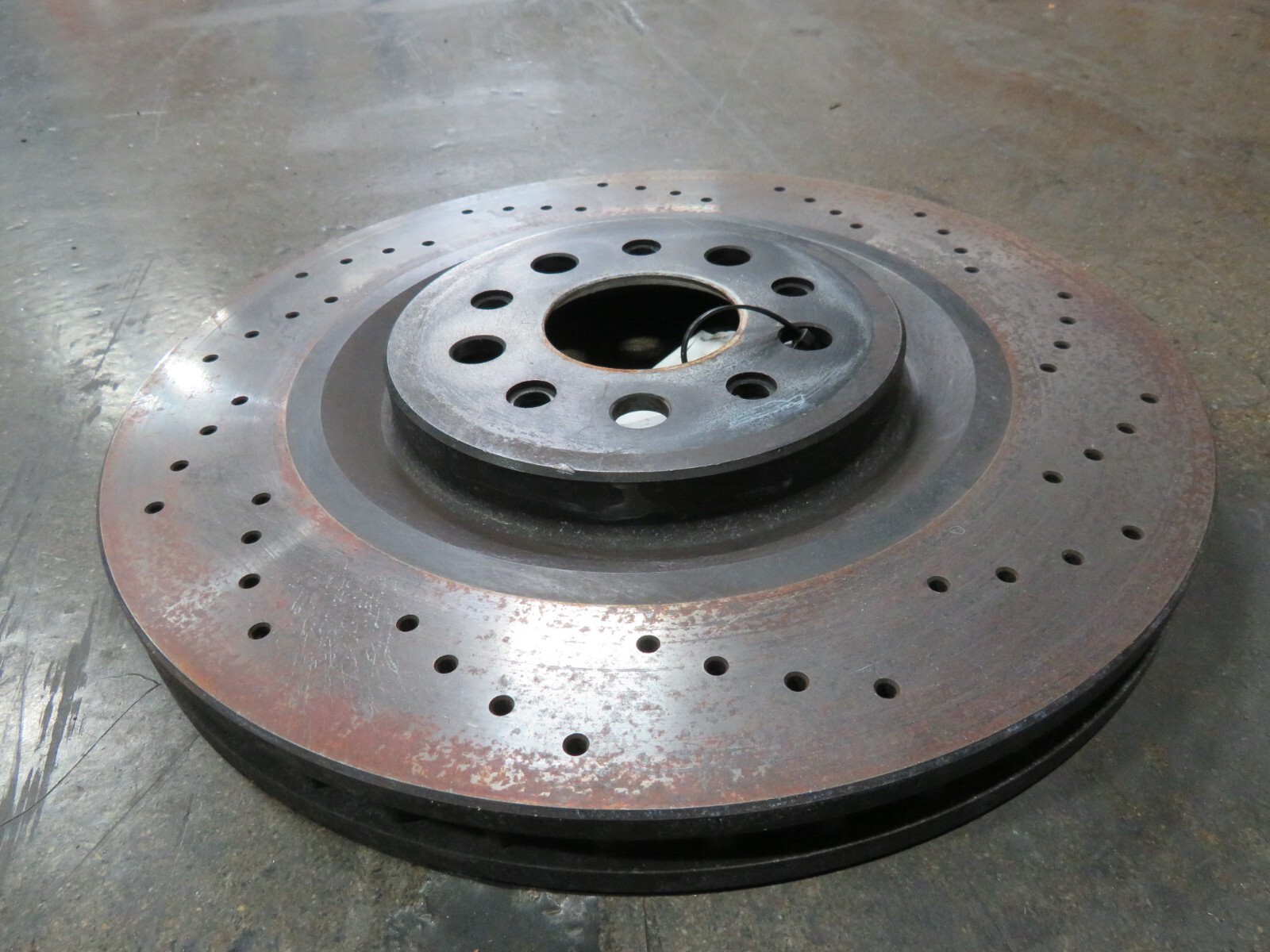 Maserati Ghibli, Cross Drilled Front Steel Brake Rotor, Used, P/N 670030935