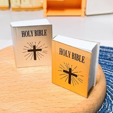 5PC Dollhouse Miniature 1:6 Scale Bible Flip Pages Books Bookshelf Accessories