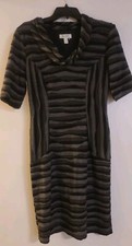 DressBarn Women’s Stripe Dress Black & Gray.  Size 8 
