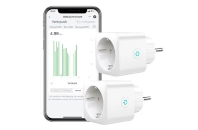 Steckdose EIGHTREE WLAN-Steckdose ET 21 mit Leistungsmessung für Alexa 2er Set