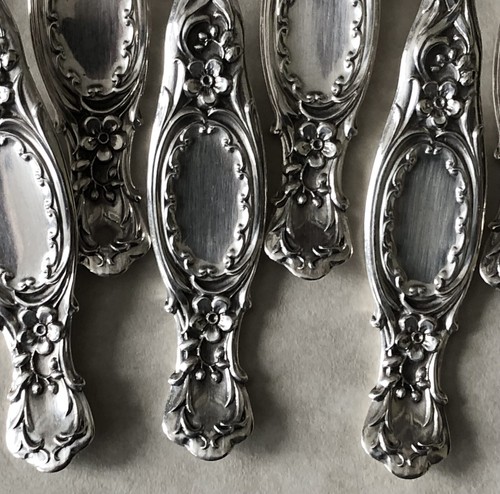1888 WEISSEN HYPERION STERLINGSILBER DEMITASSE HALBLÖFFEL LÖFFEL X12 SET KEIN MON - Bild 3 von 7