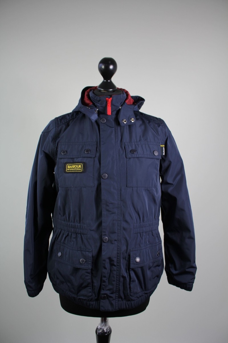 BOYS BARBOUR INTERNATIONAL NYLOC WATERPROOF JACKET SIZE XL - Main Image