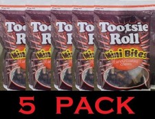 5x Tootsie Roll MINI BITES Chocolate Candy Coated Chews 9 oz Bag - 5 PACK