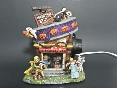 Halloween Ceramic Haunted House ''Phantom Studio'' Lights Up