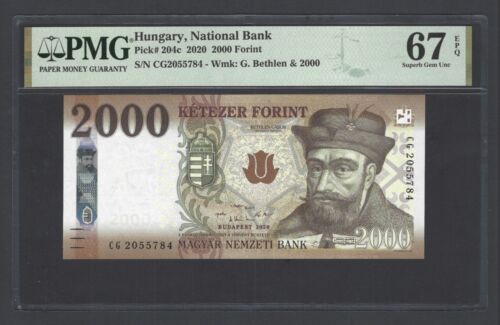 Hungary 2000 Forint 2020 P204c Uncirculated Grade 67 - Picture 1 of 2