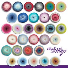 Woolly Hugs 200 g Bobbel Cotton Farbverlauf Wolle Garn Dreieckstuch