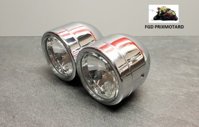 OPTIK SCHEINWERFER MOTORRAD DOPPELSEITIG SPEED TRIPLE CHROM YAMAHA