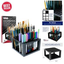 Portable 96-Slot Paint Brush Holder - Organize Your Art Supplies in Style