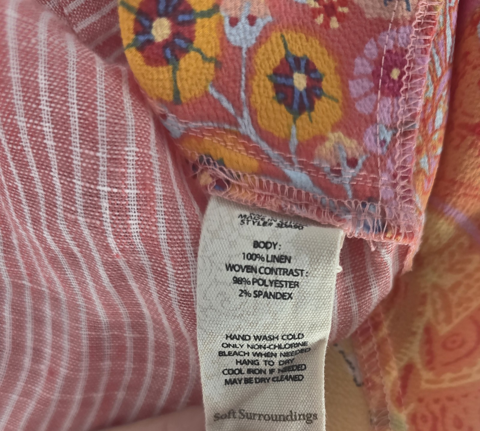 Soft Surroundings Linen Patchwork Back Tunic Shir… - image 5