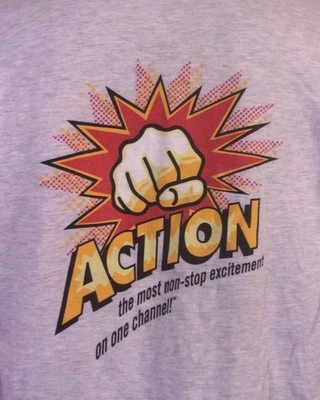 vintage 90s Encore Cable TV Action Channel T-Shirt USA HBO Showtime starz XL