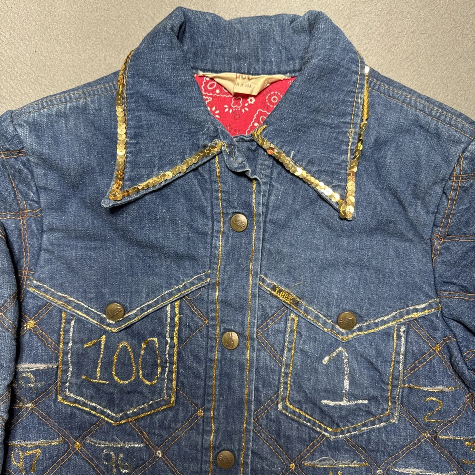 Chaqueta Denim Vintage Lady Lee Bandana Forrada Juvenil Talla 9/10 Acolchada Glamour LEER Foto 2 de 4