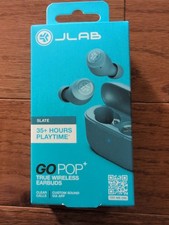 JLab Go Air POP True Wireless Bluetooth Earbuds, iOS, Android, Headphone SLATE