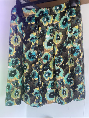 ANTONI & ALISON Skirt Retro Pansy Pattern UK10 Superb Condition