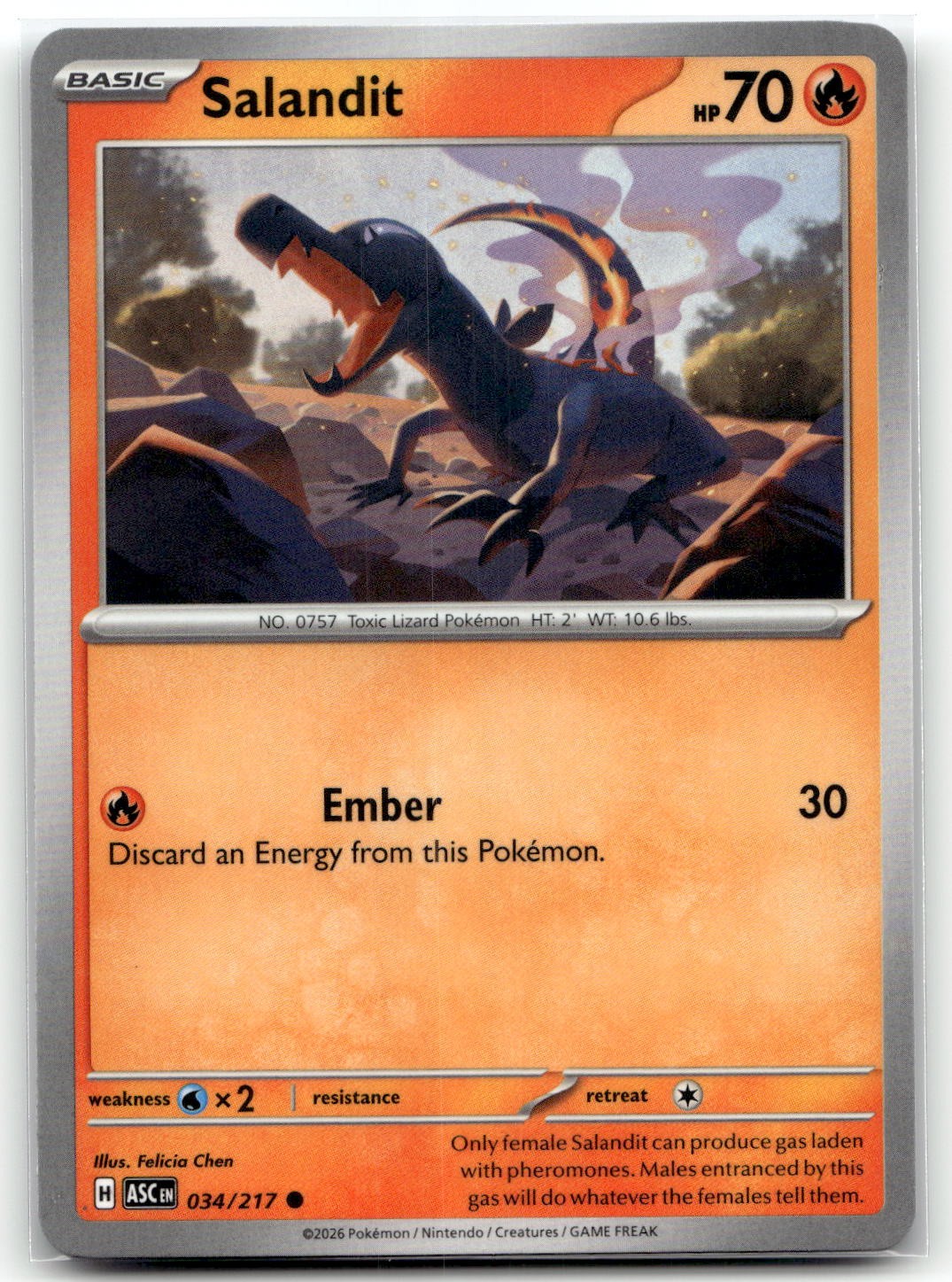 Salandit 034/217 ME: Ascended Heroes Common Pokemon TCG NM