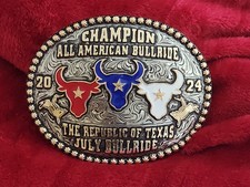 Rodeo  2024  X Treme BULLRIDING Champion Trophy Buckle  Republic Of Texas  Rare  W79