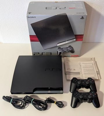 Playstation 3 Slim PS3 Konsole schwarz - OVP - 250 GB - 2x Dualshock Controller
