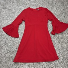 Lulus Women's Dress Size Small Red 3/4 Bell Sleeve A-line