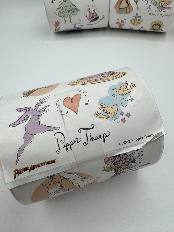 Vintage 2002 Paper Adventures Pepper Tharp Scrapbook Sticker 3 Rolls Wedding - Image 4 of 4