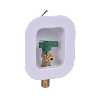 Oaty I2K 1/2 in. Copper Sweat Connection Ice Maker Outlet Box with 1/4 Turn