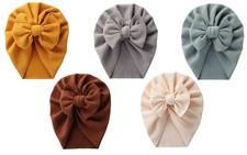 Newborn Hospital Hat Mittens Baby Beanie with Bow Knot for Boys Girls