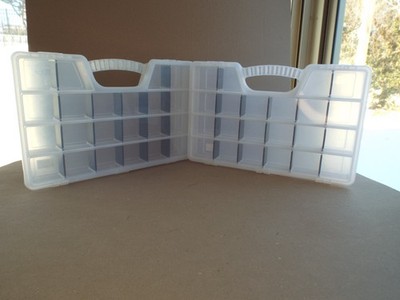 2 Large 22 Parts Storage Organizer Bin Cabinet By Terry - Light Use - Nice !
