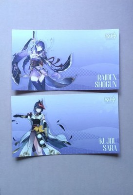 Genshin Impact Raiden Shogun Posca Card Anime Collab Fantasy Village Novelty Jap