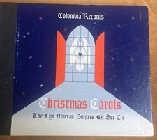 Vtg Columbia Records Christmas Carols Lyn Murray Singers 10" 78 RPM Box Set C-94