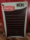 1958 Fishtail Coca-Cola Menu Board Coke Rare Real Vintage Chalkboard 18x30 Sign