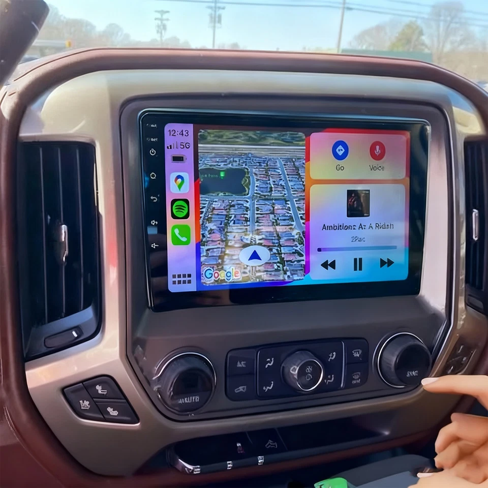 For 2014-2018 Chevrolet Silverado GMC Sierra Apple Carplay Car Radio GPS NAVI - Image 3 of 4