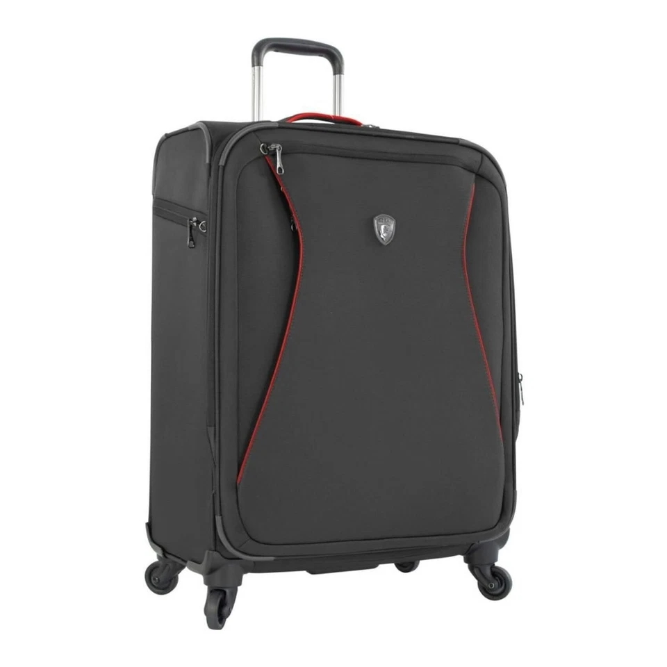 Heys Helix 26-Inch Lightweight Softside Spinner Luggage Carry-On Suitcase, Black