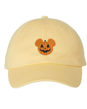 Embroidered Mickey Mouse Halloween hat: Disney Pumpkin Mickey mouse hat