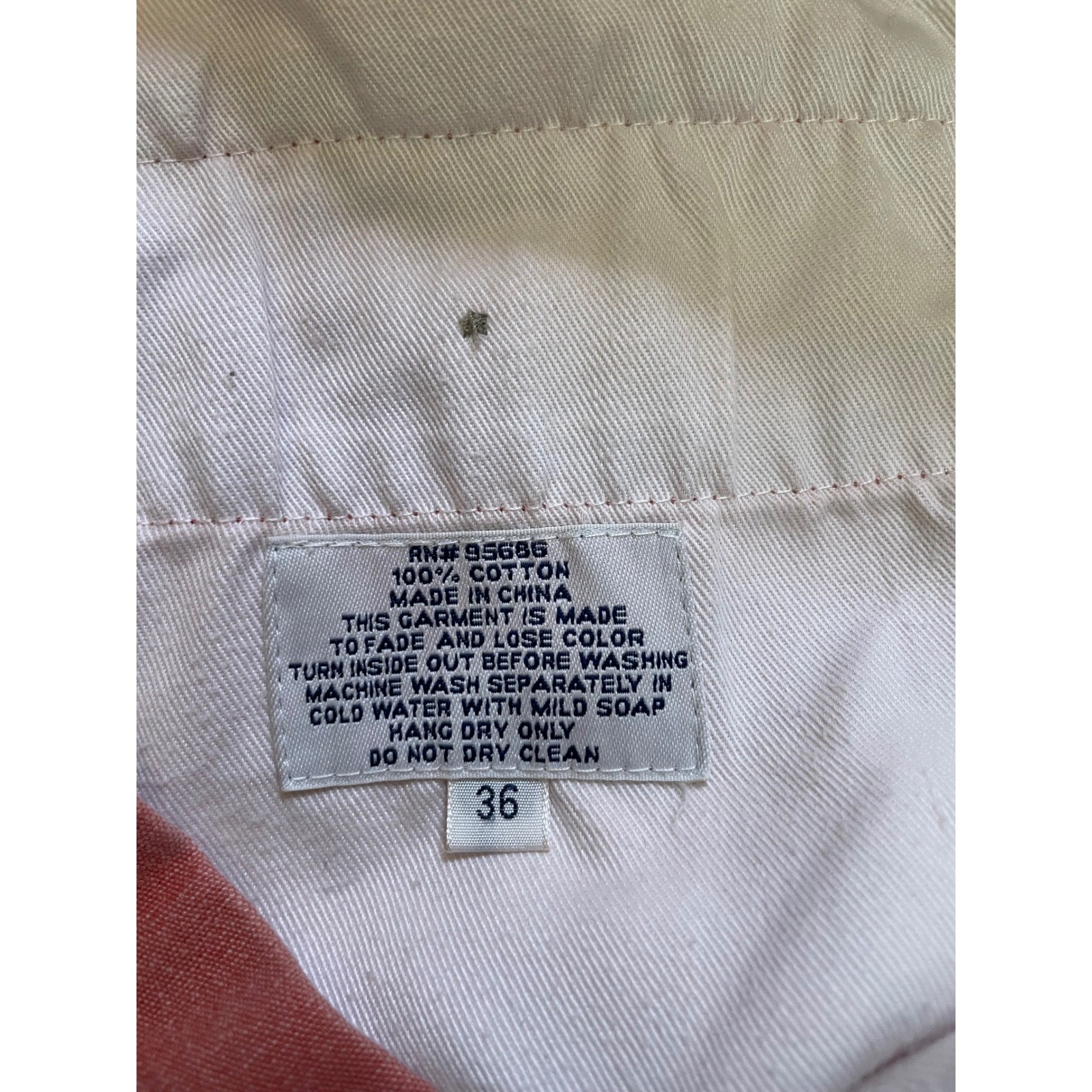 Murray's Toggery Shop Nantucket Reds Collection Orange Cotton Chinos Pants Sz 36