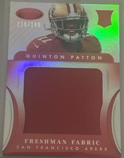 QUINTON PATTON RC 2013 PANINI CERTIFIED JUMBO RED ROOKIE PATCH SP /149