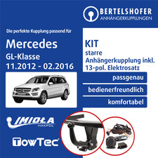 F&uuml;r MERCEDES GL-Klasse Typ X166 11.2012-02.2016 AHK starr +13pol sp. E-Satz TOP
