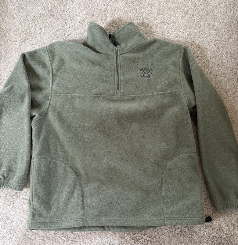 Nantucket Island Cinched Waist Unisex Size Large Fleece - Green