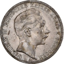 [#134687] Kingdom of Prussia, Wilhelm II, 3 Mark, 1912, Berlin, Silver, AU