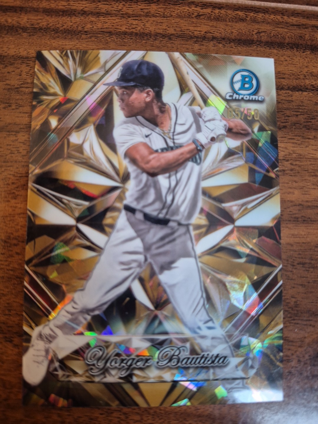 YORGER BAUTISTA 2025 BOWMAN CHROME SAPPHIRE SELECTIONS GOLD 05/50 