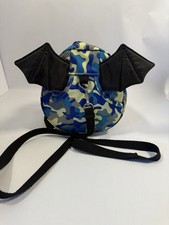 Toddler Camo Bat Wing Safety Backpack with Leash   Daily Use Large Crowd Safe