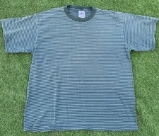 Vintage 90’s BVD Striped Shirt Men’s XL Ringer Skater Grunge Made In USA