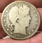 1894-O Barber Silver Half Dollar