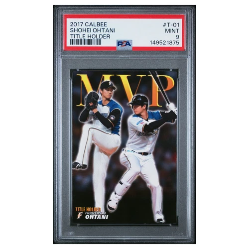 SHOHEI OHTANI #T-01 psa 9 2017 Calbee title holder Baseball Card MLB